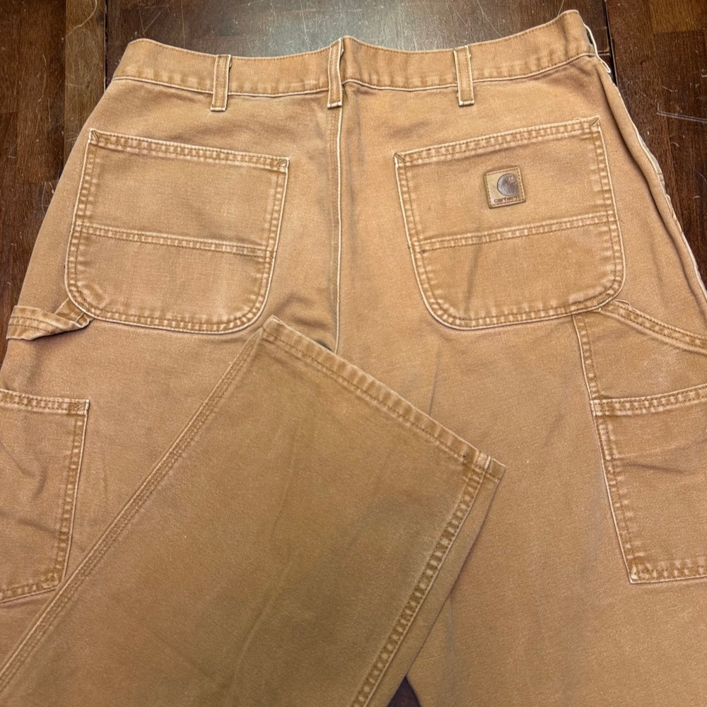 Carhartt B11-BRN Loose Fit Carpenter Pants Men Fits 36x30 Brown Duck Canvas